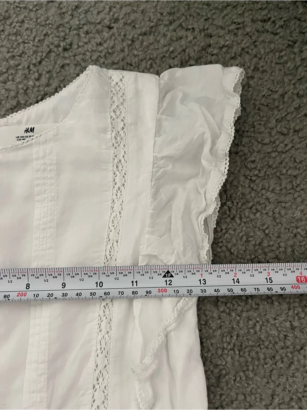 H&M White Ruffle Tiered Dress - Picture 4 of 6